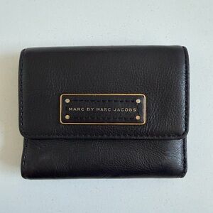Marc by Marc Jacobs Black Leather Compact Wallet